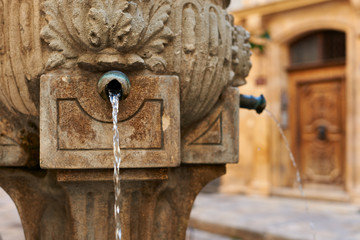 Ancient fountain in Provence - 70983906