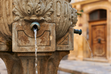 Ancient fountain in Provence