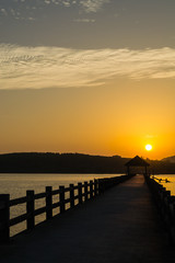 sunrise at the pier in phuket Thailand