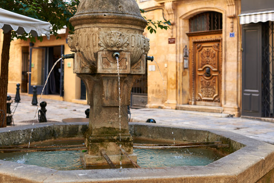 Ancient fountain in Provence