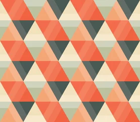 Stickers pour porte Orange Un motif répétitif sans couture avec un style hexagonal