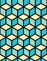 A seamless hexagonal pattern