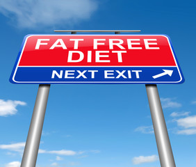 Fat free diet concept.