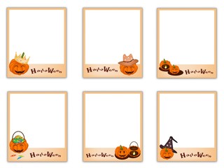 Set of Photos with Halloween Evil and Item