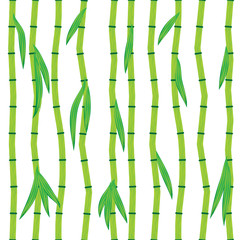 Fototapeta na wymiar Bamboo sticks and leaves. Abstract seamless vector background.
