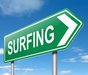 Surfing concept.