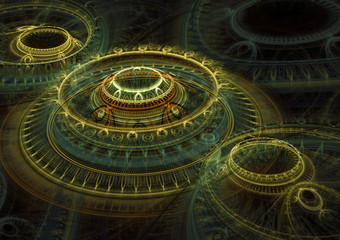 3D rendered mechanical background
