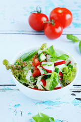 summer salad with vegetables