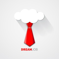 Dream job - conceptual logo eps10 illustration