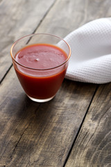 Tomato juice in glass