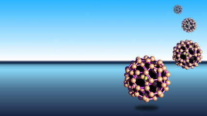 Fullerene at horizon