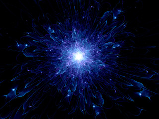 Naklejka premium Fractal flower in space