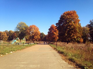 Прогулка в осеннем парке 