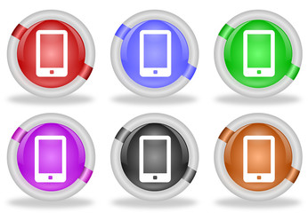 Touchscreen Smartphone Web Icon Button