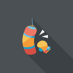 boxing flat icon with long shadow,eps10