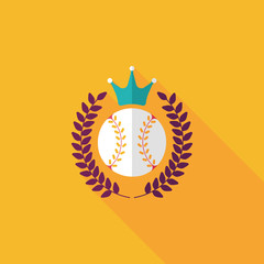 baseball champion flat icon with long shadow,eps10