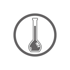 Chemical flask vector icon.