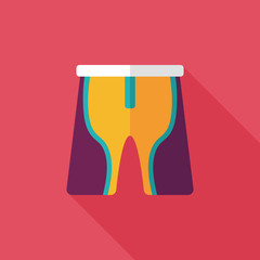cycling shorts flat icon with long shadow,eps10