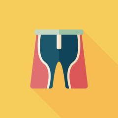cycling shorts flat icon with long shadow,eps10