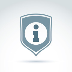 Personal data protection icon, conceptual call center icon, info