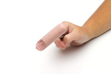 sausage on the white background