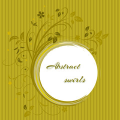 banner with yellow leaves