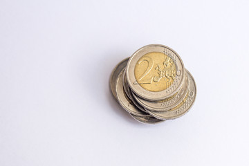 Zwei Euro Stapel