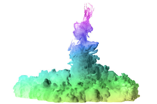 High-speed photos of ink dropped in water