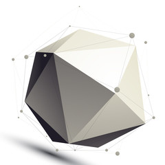 Spatial vector monochrome digital object, dimensional contrast t