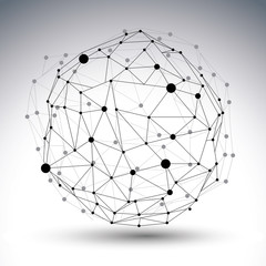 Obraz premium Siatka 3D nowoczesnej sieci abstrakcyjna postać na białym backgro