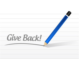 give back message illustration design