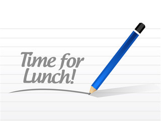time for lunch message illustration design