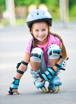 Girl On Roller Skates