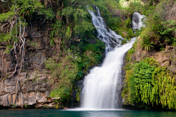 Fototapeta na wymiar cascade sur l'ile de la Réunion