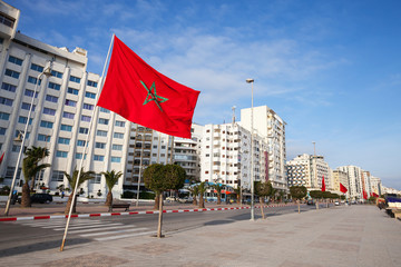 Avenue Mohammed VI in new part of Tangier, Morocco