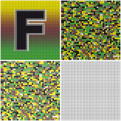 Letter F (mixed mosaic)