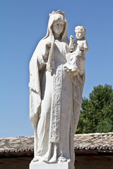 Fototapeta premium old cemetery sculpture of the Virgin
