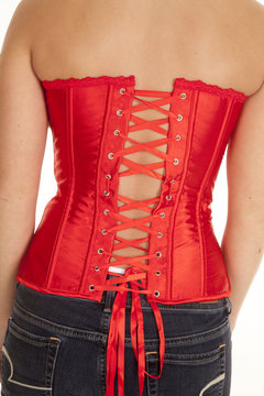 Back Of Red Corset Laces