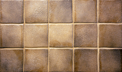 Brown kitchen tiles