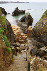 Treppe in der Crique de Porsac`h Bretagne