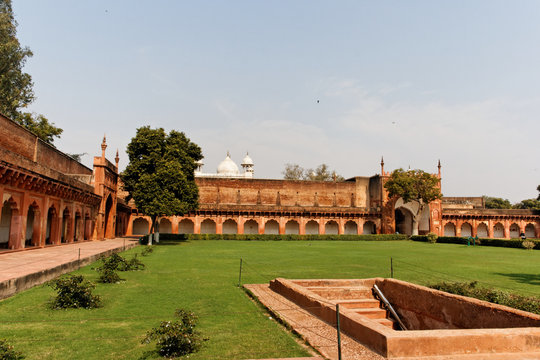 Jardin du fort rouge d'agra,Rajasthan, Inde