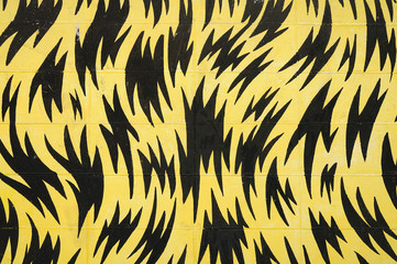 Wall art for background, Yellow and black color