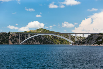 Concrete Bridge over Sea Bay