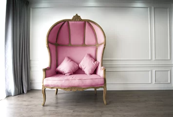 Papier Peint photo autocollant Half Dome Pink half-dome sofa