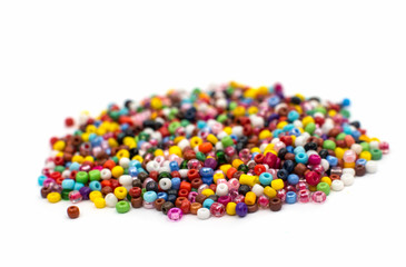 colorful beads isolated