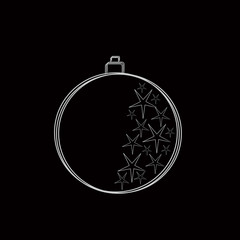 Fototapeta premium White christmas bulb