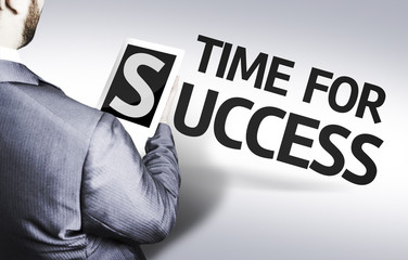Business man with the text Time for Success