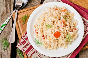 Рис с помидорами