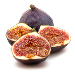 Fresh figs isolated on white