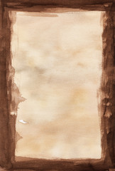 brown watercolor  frame